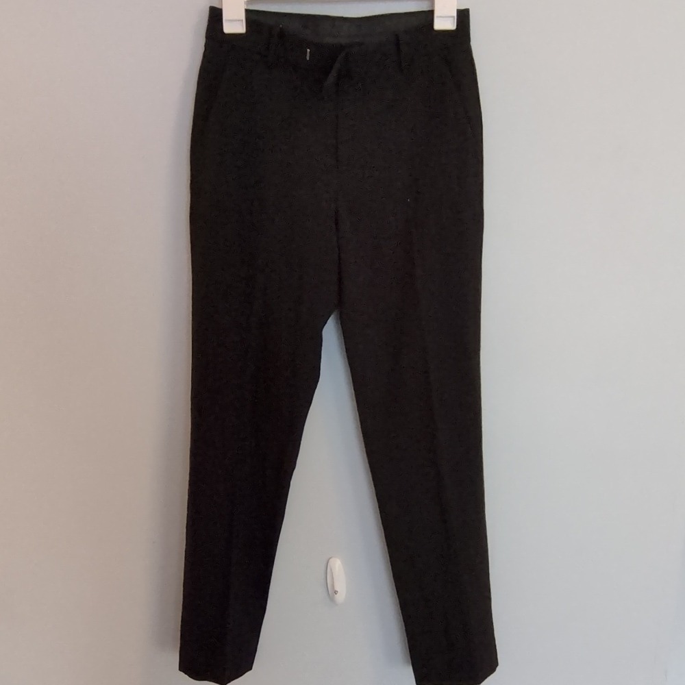 Calvin‎ Klein Black Dress Pants Women's Stretch Button Zip Flat Front Solid